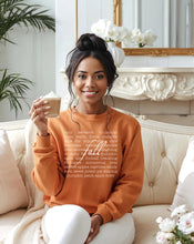 Load image into Gallery viewer, Fall Vibes lightweight Sweatshirt Orange Yam Color Nostalgia typography women's sweatshirt for autumn