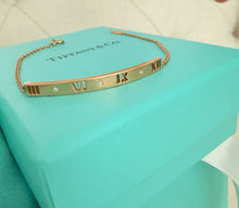 Load image into Gallery viewer, Tiffany & Co Pierced Atlas Bracelet 18k Gold W Diamond