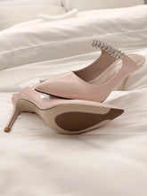 Load image into Gallery viewer, Rhinestone Mules Heels