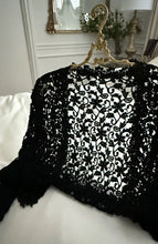 Load image into Gallery viewer, Vintage Crystal Crochet Jacket