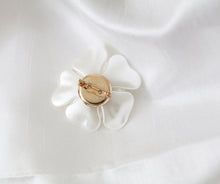 Load image into Gallery viewer, Camellia Brooch Pearl & Rhinestone Pin