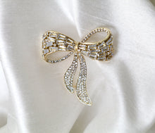 Load image into Gallery viewer, Ribbon Rhinestone Bow Brooch