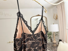 Load image into Gallery viewer, Black Lace Dress with Spaghetii Straps
