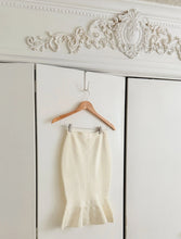 Load image into Gallery viewer, Ivory Bandage Fishtail Skirt
