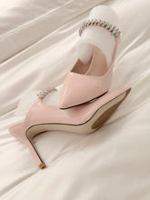 Load image into Gallery viewer, Rhinestone Mules Heels
