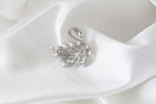 Load image into Gallery viewer, Crystal Swan Rhinestone Brooch Pin
